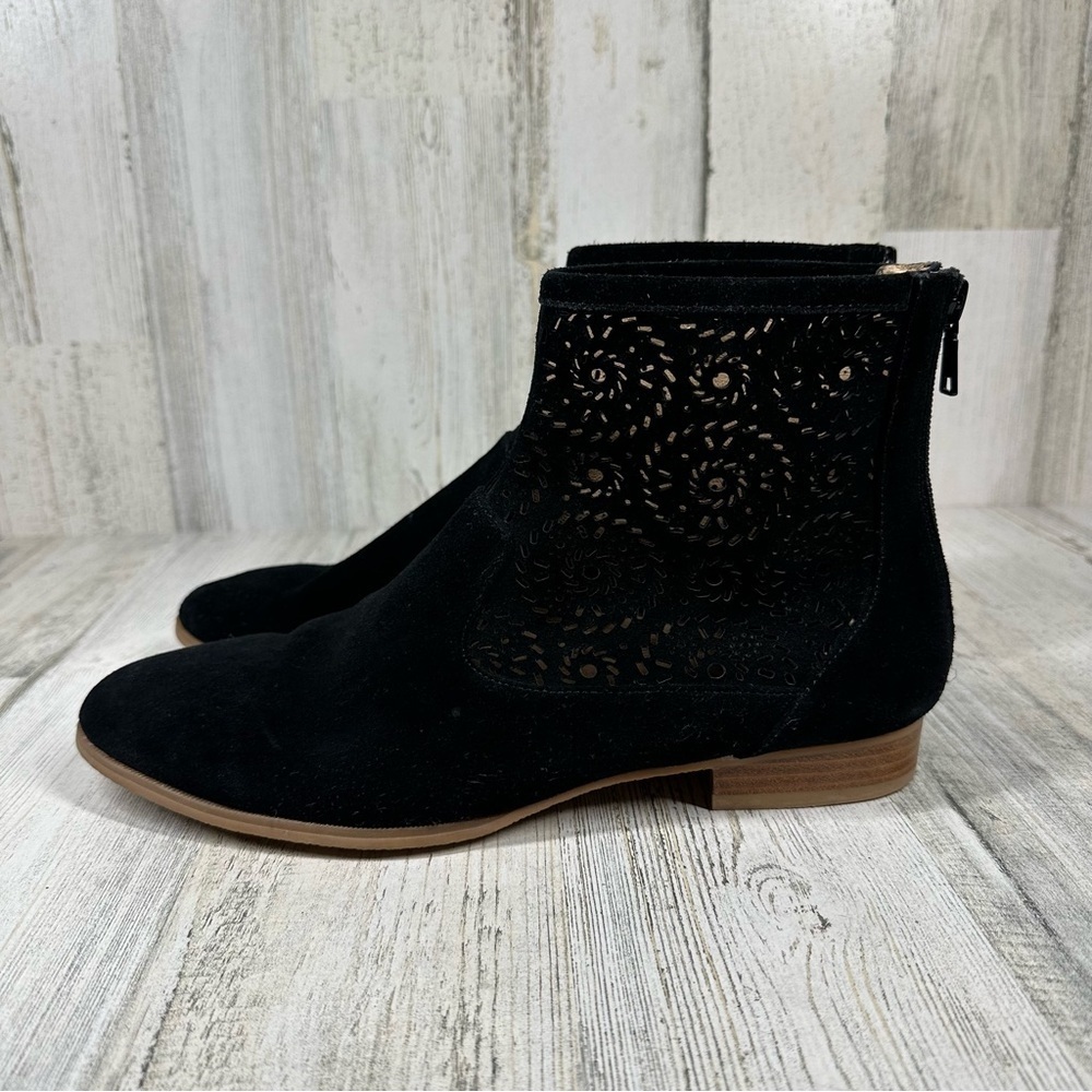 JACK ROGERS Ronnie Women's Suede‎ Almond Toe Cut Out Ankle Booties #760
